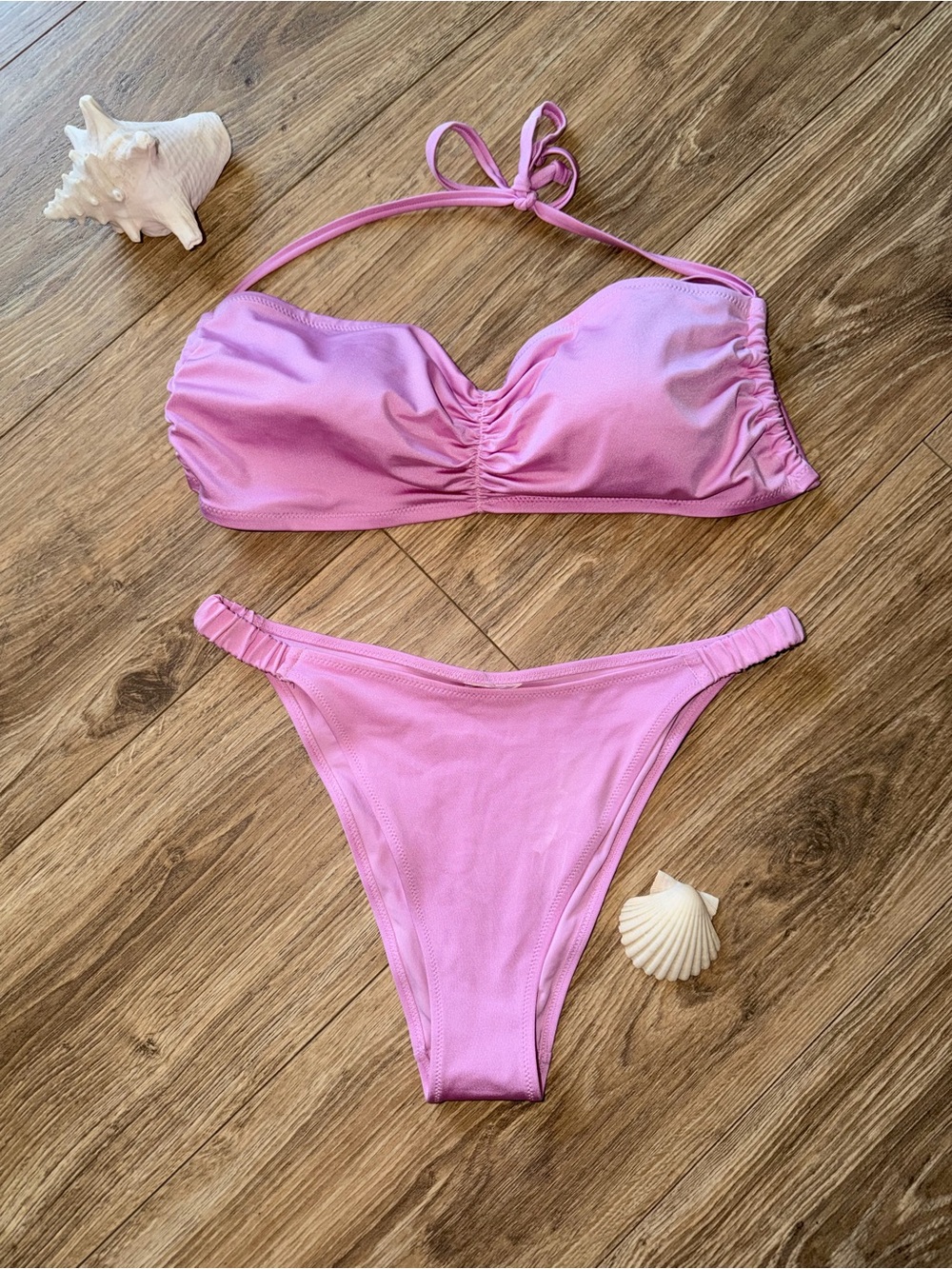 H&M Pink Bandeau Bikini Set